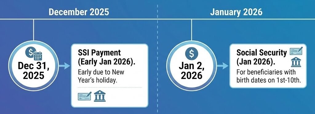 December 31, 2025, and January 2026 SSA payment dates